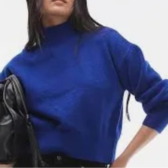 DRESS BARN Vintage Knit Purple Mock Turtleneck Acrylic Sweater Size L - Picture 2 of 7